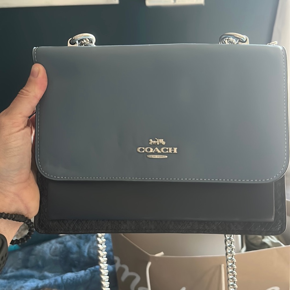 Coach Klare Crossbody in Navy Colorblock Snakeskin